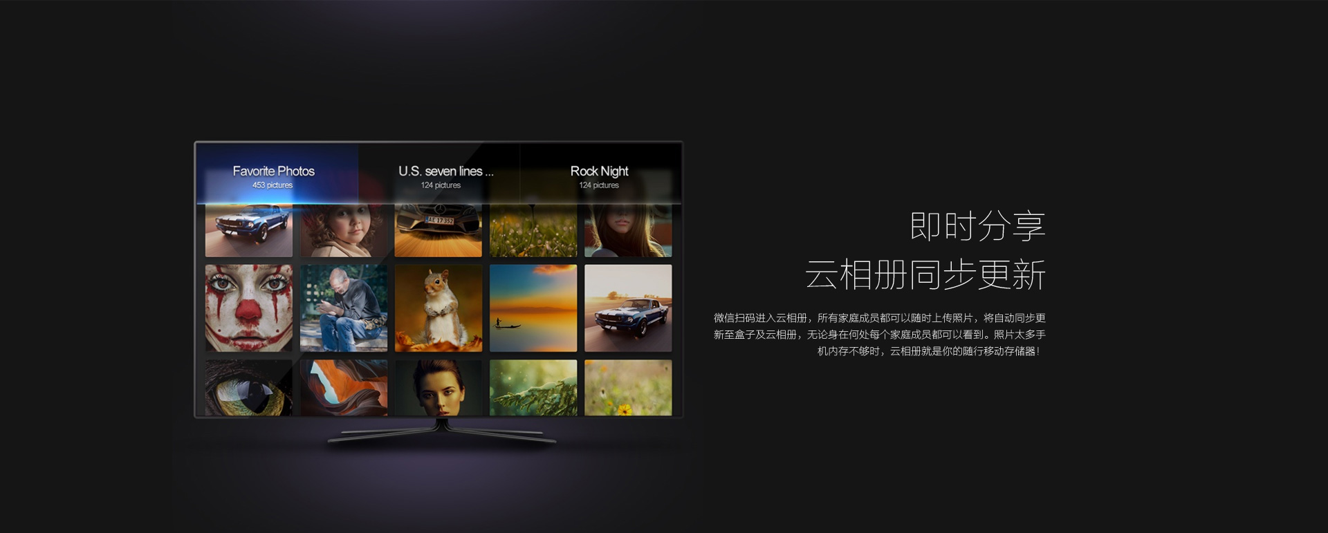 即时分享，云相册同步更新